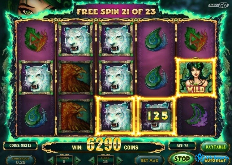 Đa dạng các biểu tượng về ma thuật sẽ xuất hiện trong trò chơi Jade magician slot