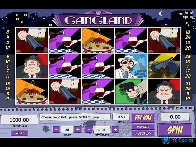 Giao diện Gangland game đậm mùi thuốc súng