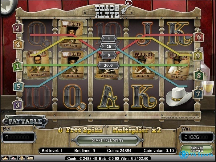 Hướng dẫn chơi Dead or Alive slot chi tiết