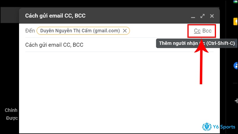 CC trong email dùng để gửi thư một lúc cho nhiều người