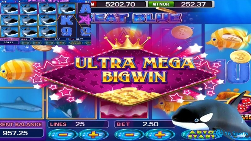 Chơi game Great Blue slot có khả năng thắng lớn