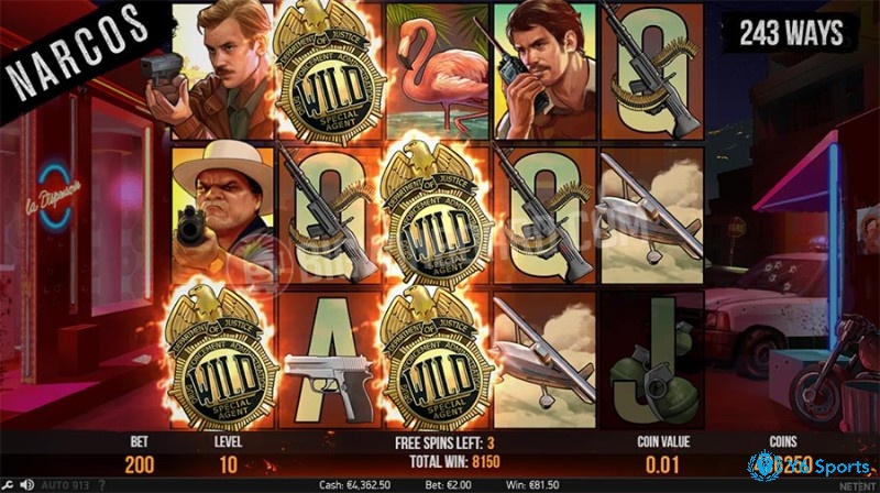 Lối chơi game Narcos slot rất thú vị