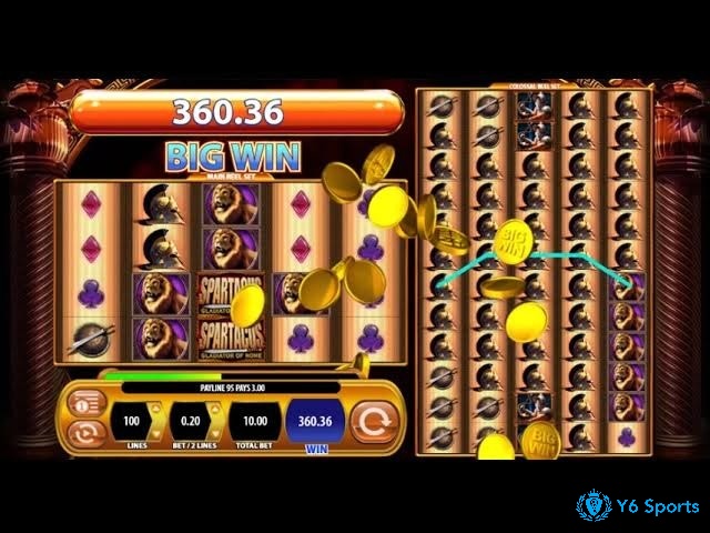 Chiến thắng lớn trong Spartacus: Gladiator of Rome slot không thường xuyên