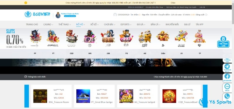 Tham gia chơi slot đổi thưởng tại nhà ái 868h