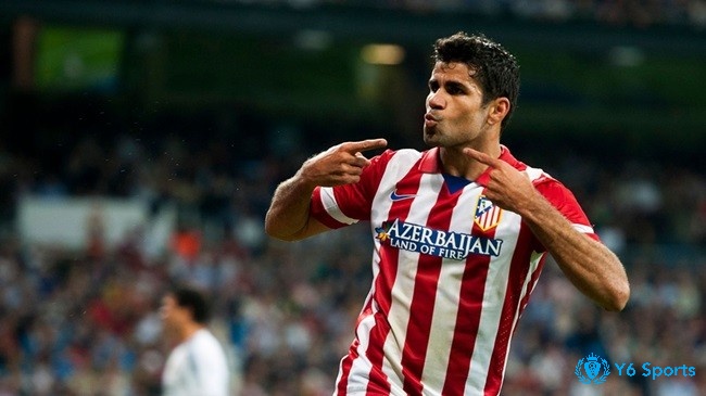 Costa - tiền đạo hay nhất Atletico Madrid thi đấu trong màu áo Atletico Madrid trong 96 trận, ghi được 56 bàn