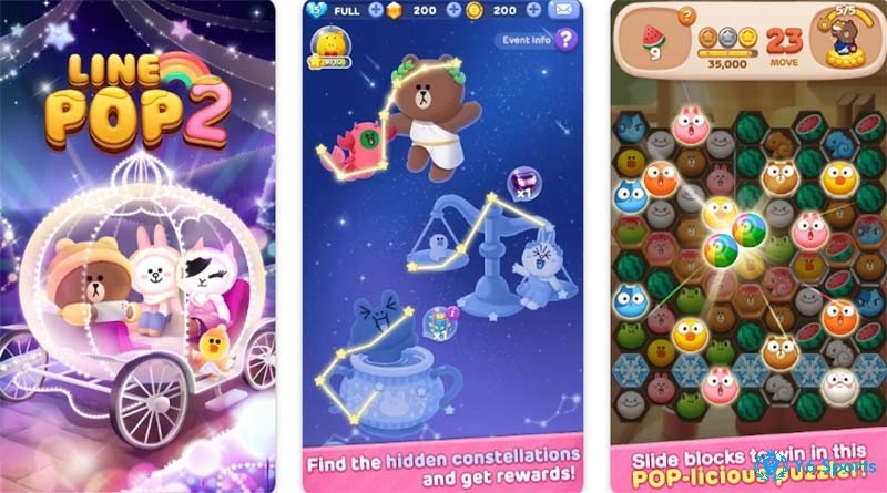 Game LINE Pop là một tựa game giải đố Match 3 vui nhộn