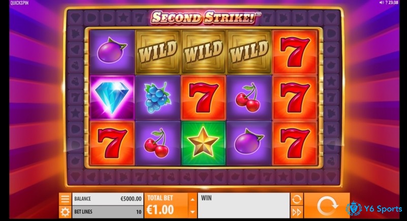 Second Strike slot có thiết kế 5 cuộn với 10 đường thanh toán